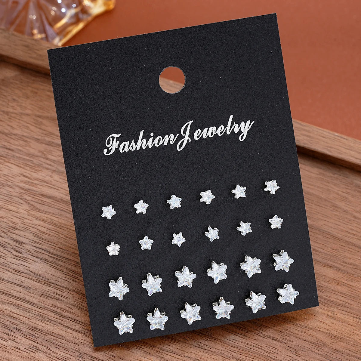 24pcs/set Fashion Minimalist Sparkling Zircon Stud Earrings For Women Decorative Earring Party Date Daily Wear Jewelry Gifts New