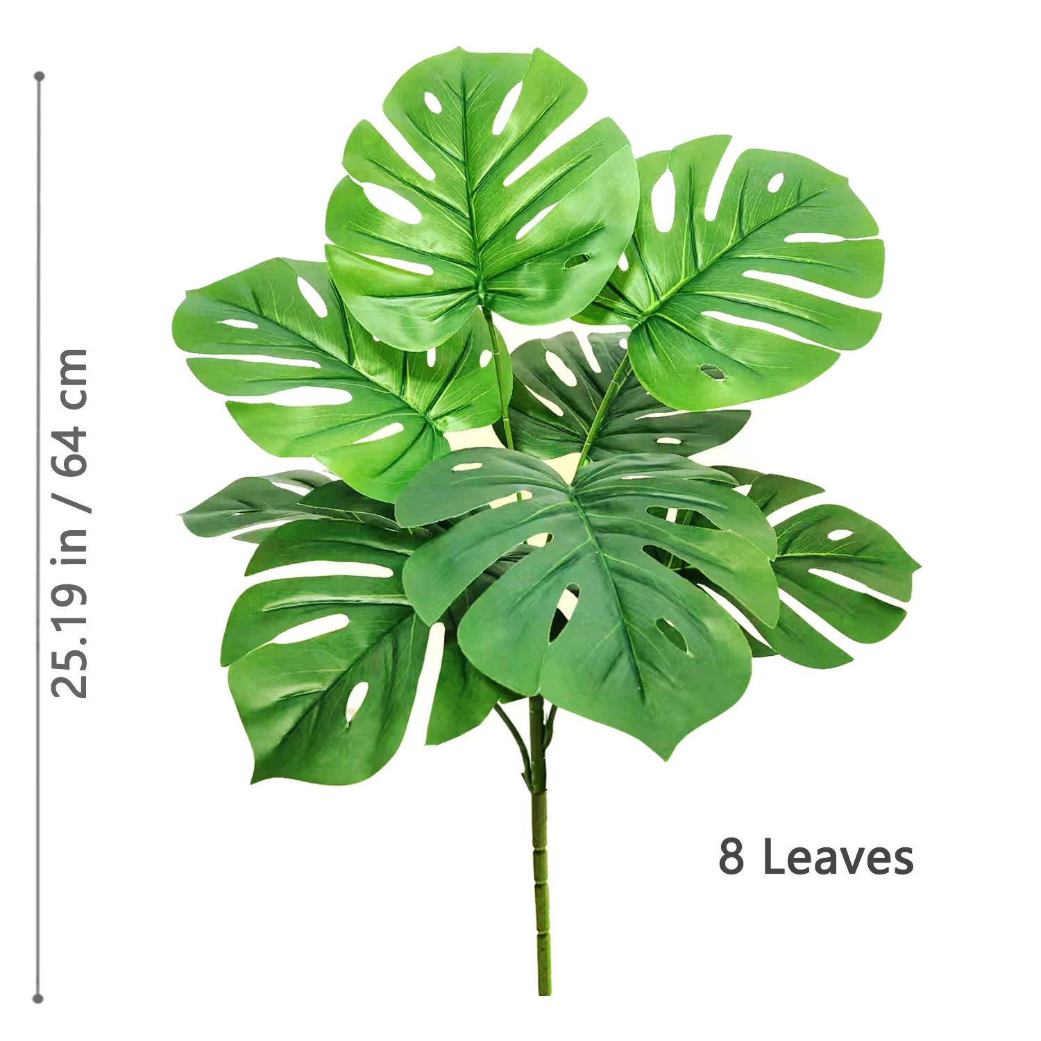40-130cm（51.18in） Artificial Monstera Plant Fake Palm Tree Plastic Turtle Leaf Green Plant for Home Garden Room Office Decor