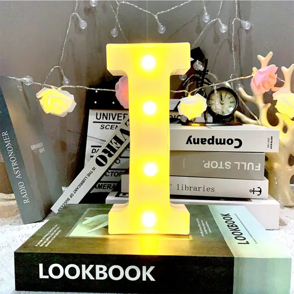 16cm LED Letter Light, Luminous Letter And Number Night Light, Suitable For Home, Bar, Wedding, Birthday Party Decoration