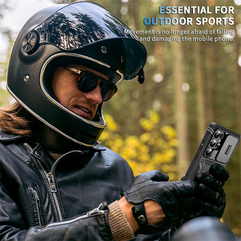 360 Full Protection Phone Case For Samsung Galaxy S25 Ultra S25 Plus Case Armor Car Magnet Ring Stand for GalaxyS25 + S 25 Cover