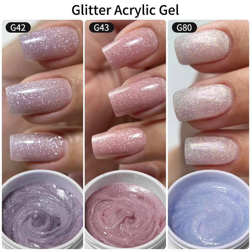 MSHARE Poly Nails Acryl Gel 60ml Builder UV Led Acrylgel Nails Extensions Acrylic Pink White Clear Acrylatic Hema Tpo Free Gel