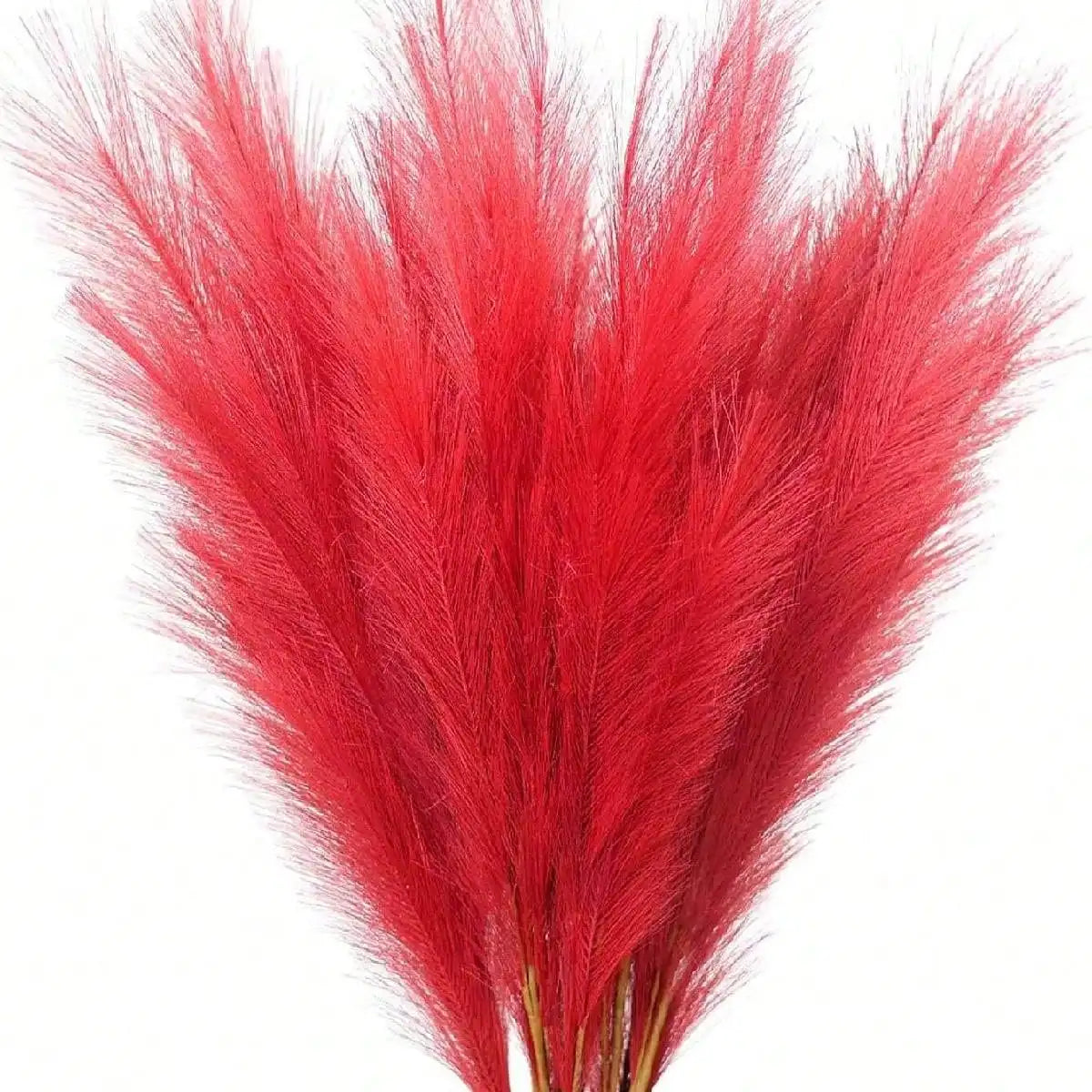 5/10/20pcs Red Artificial Reeds,55cm/21.65in Tall Plush Faux Grass,Large General Pampas Tree Branches,Wedding Party Decoration