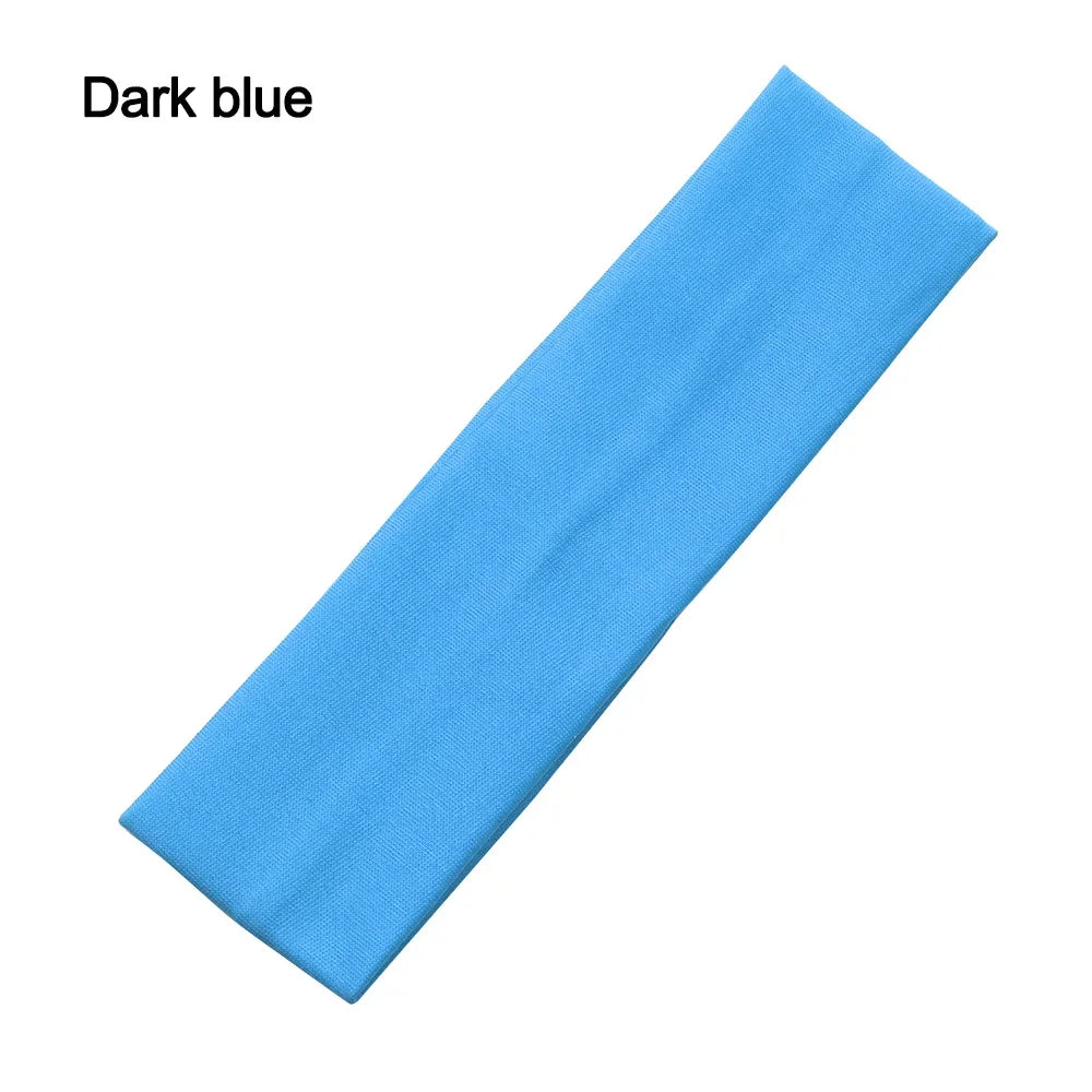 1PC Elastic Headband Sport Anti-slip Rubber Yoga Hair Bands For Women Men Running Sports Football Stretch Sweatband Candy Color