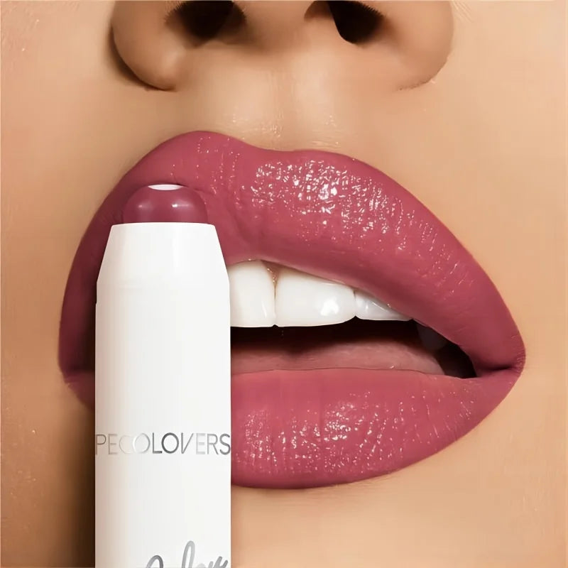 PECOLOVERS Waterproof Lipstick for Women - Long-Lasting, Moisturizing Gloss with Natural Finish, Suitable for All Skin Types