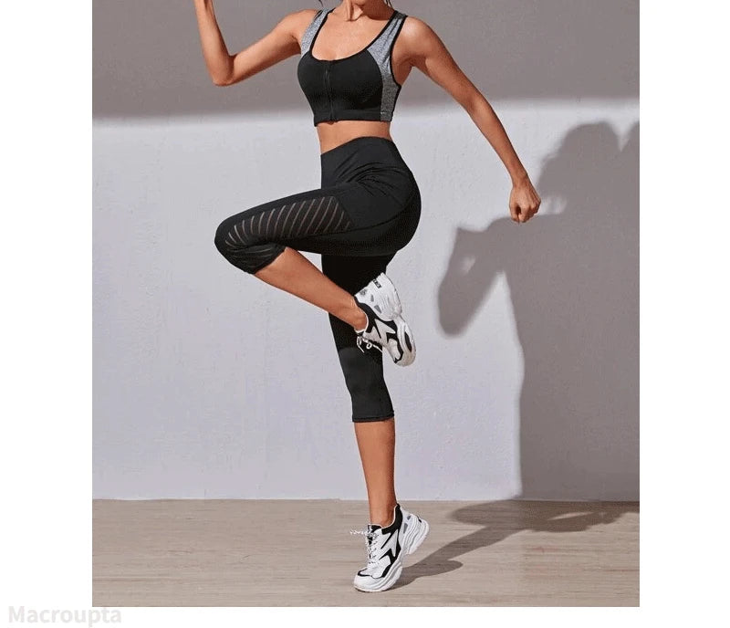 Women Sport Shorts cropped pants Fitness Nudity High Waist Hip Lift Running Yoga Side Pockets Tights Quick Dry Gym Sportswear