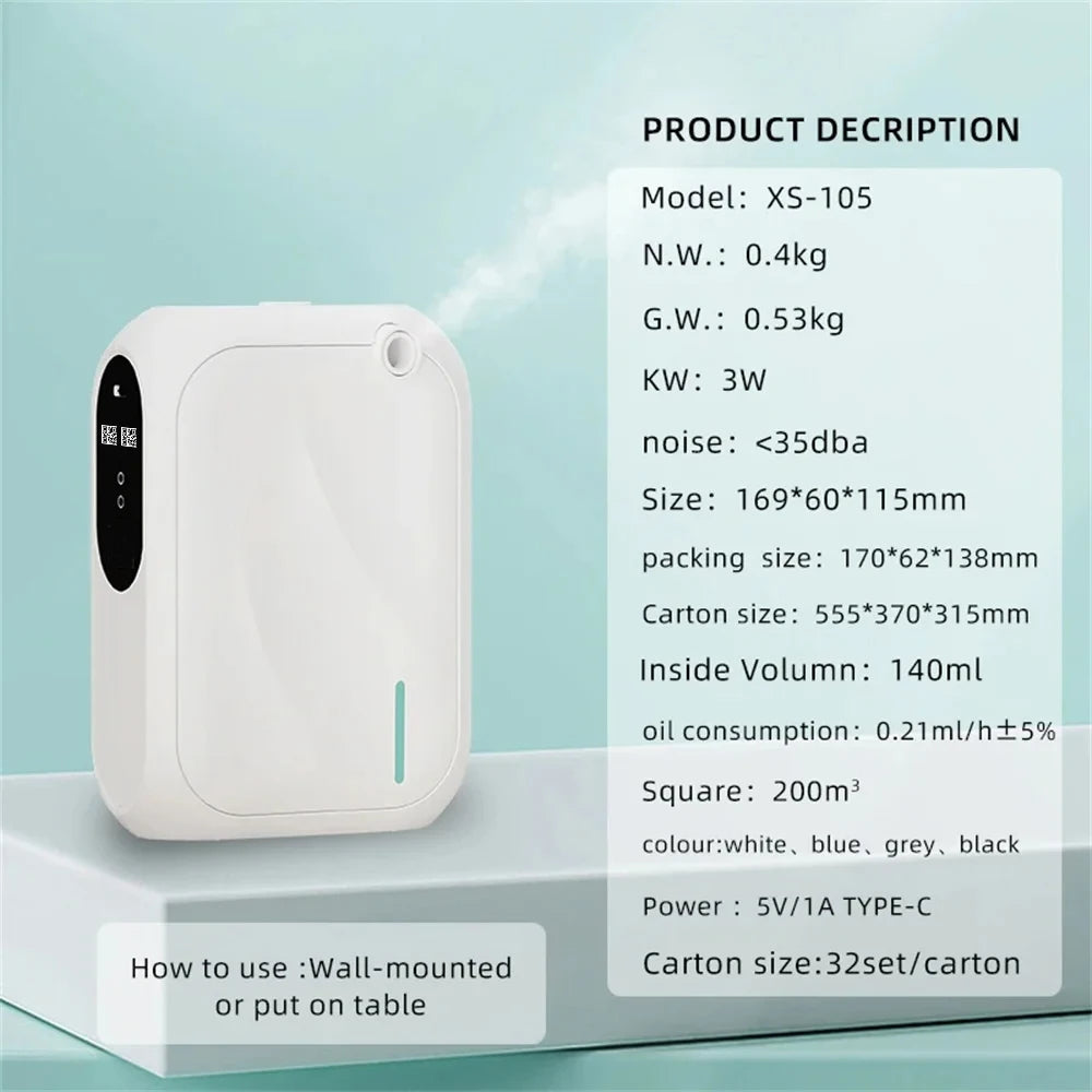 Aroma Diffuser Coverage 200m³ Scent Machine Fragrance Diffuser Essential Oil Diffuser For Home Fragrance Bluetooth APP Control