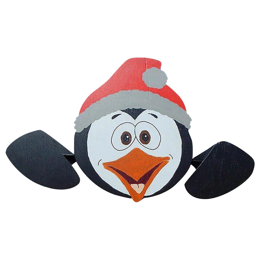 Christmas Outdoor Fence Art Sign Ornament Versatile Peeking Garden Yard Decorations Cute for Garden Yard Patio Decor