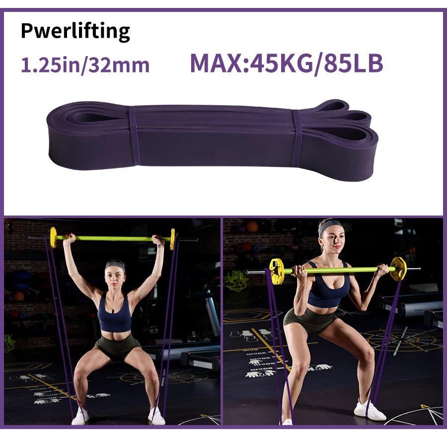 Workout Pilates Latex Resistance Band Sport Fitness Exercise Elastic Band Heavy Duty Strength Pull Up Crossfit Gym Equipments