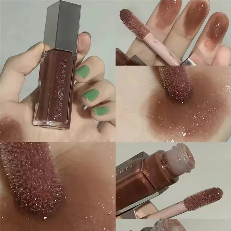 Christmas Best Seller Fenty Beauty Lip Glaze 15-color High Gloss Diamond Shimmering Glass Lip Gloss Sexy Nourishing Women Makeup