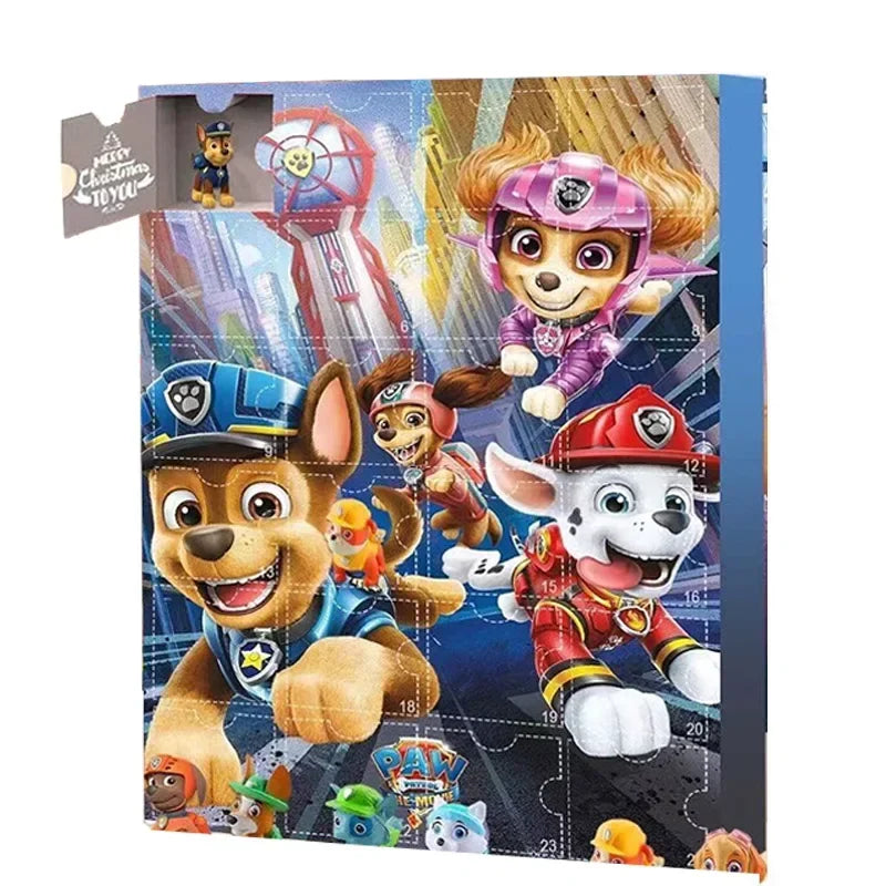 24 Style Paw Patrol Anime Christmas Advent Calendar Patrol Canine Cartoon Toys Action Figure Model Ornamental Decor Mystery Gift