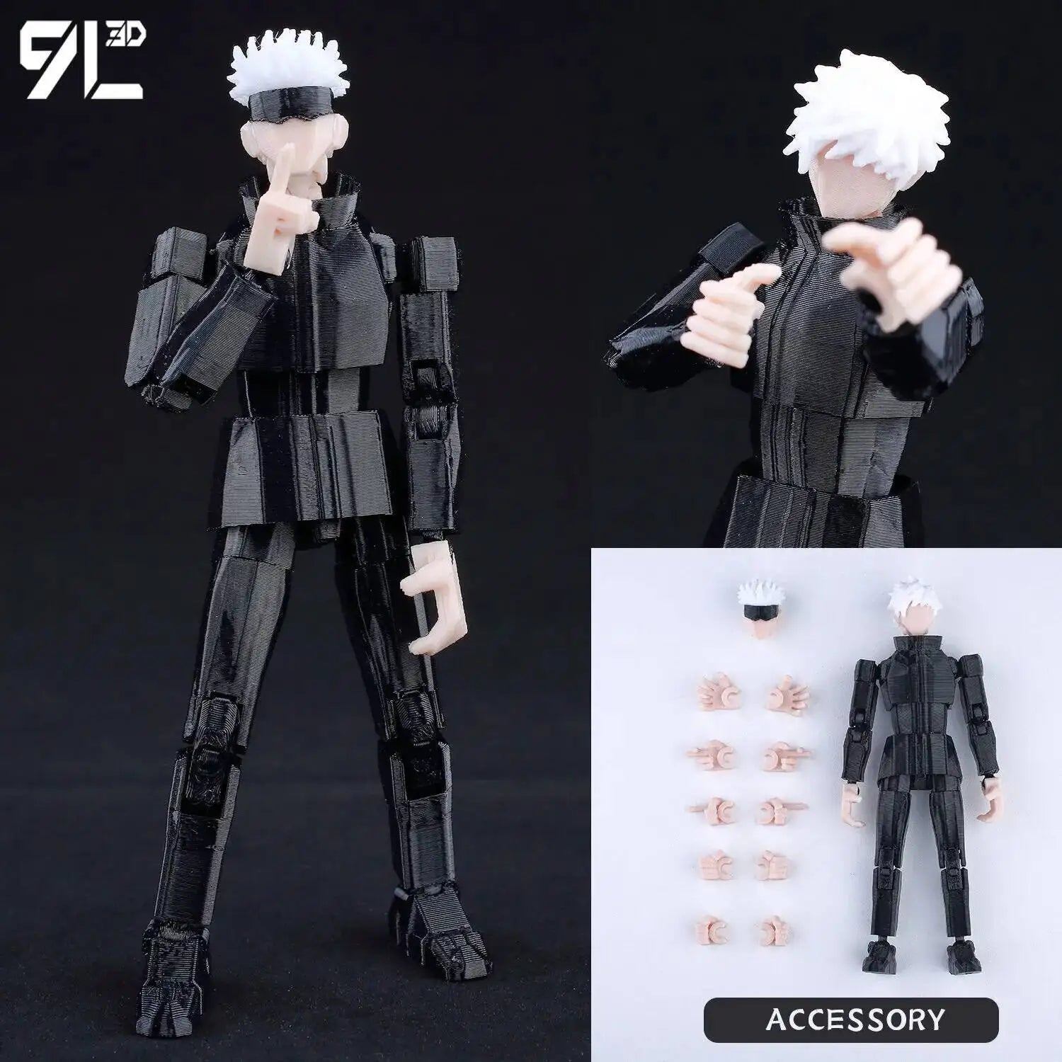 9L3D Printed Anime Jujutsu Kaisen Sukuna Yuji Yuta Satoru Gojo Lucky Dummy 13 Movable Shapeshift Action Figures Mannequin Toys