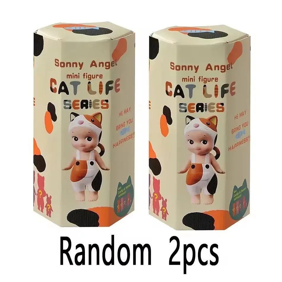 -Sonnny Angel 20th Anniversary Hippers Blind Box Animal Cat Life Series Anime Figures Ornaments Dolls Fans Toy Set For Kids Gift