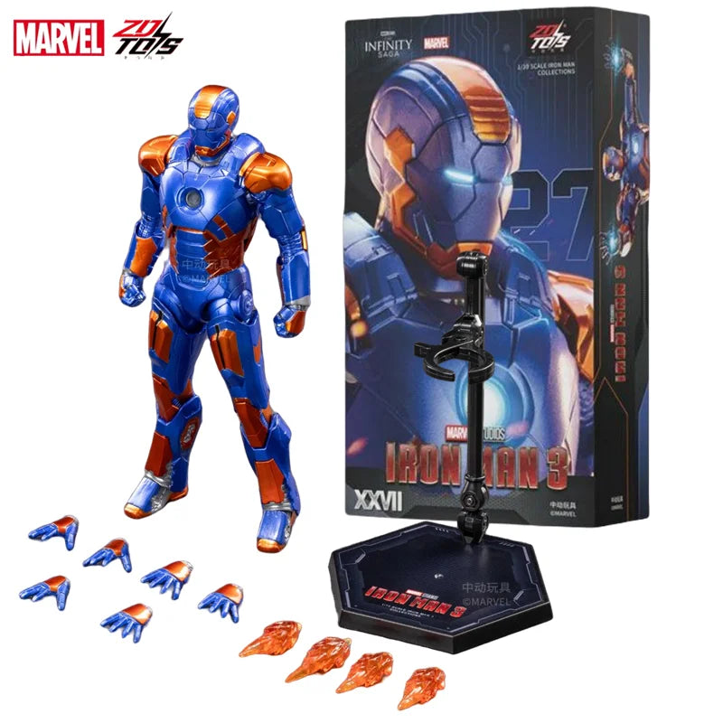 1:10 ZD Toys Iron Man MK25 Striker MK26 Gamma MK36 Peacemaker MK40 MK2 War Machine MK15 Sneaky Action Figure Collections Gift