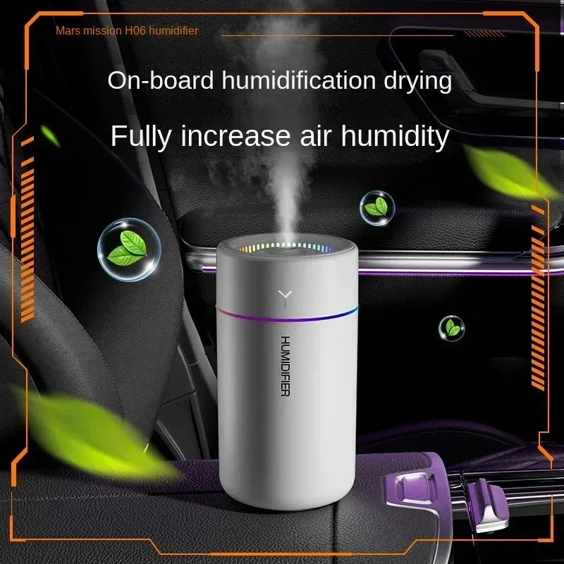 Car Air Humidifier 280ML Large Fog Volume Colorful Light Silent Aroma Diffuser Essential Oils Aromatherapy for Home Bedroom