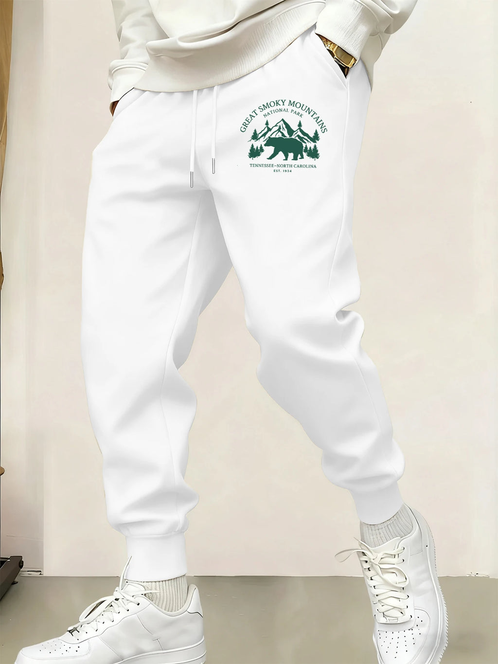 Great Smoky Mountais Nation Park Printed Mens Trousers Sport Fashion Jogging Pants Street Soft Sweatpants Autumn Comfy Clothing