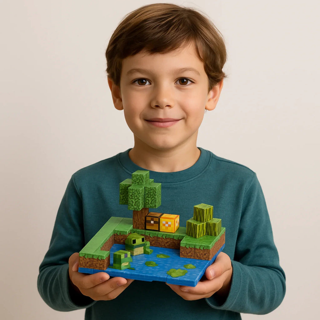 Magnetic Building Blocks Mine World Magnet Cube for Stacking Construction Brick Set Pixel Style Sensory Toys Kid Boys Girls DIY