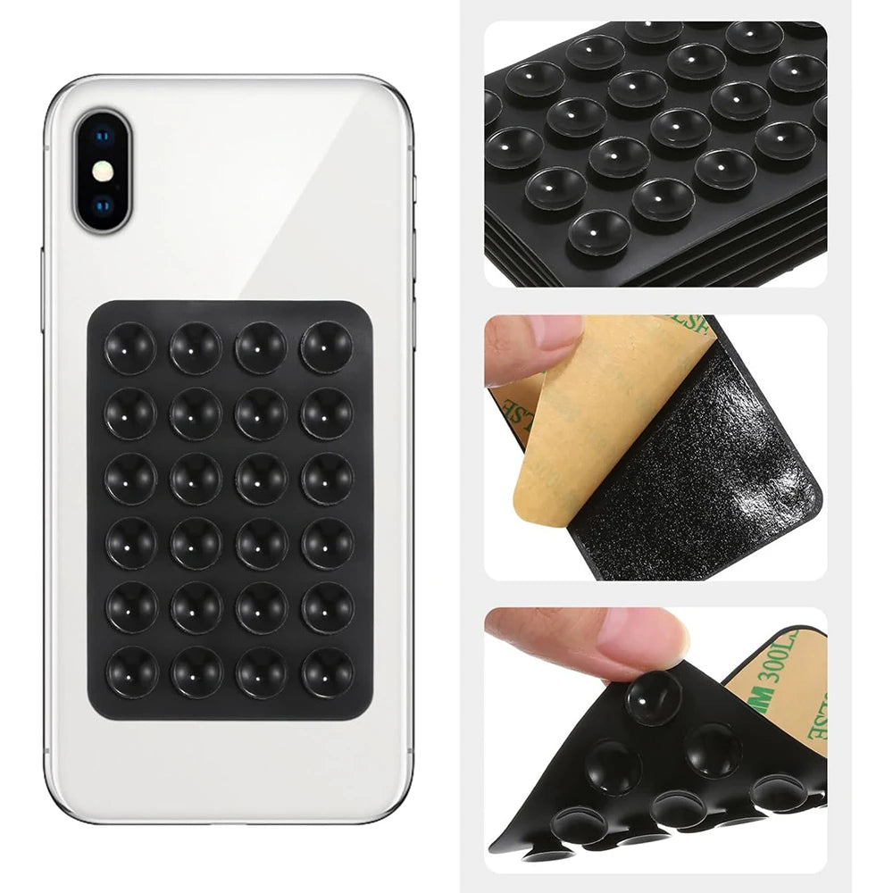 2pcsThickened Silicone Suction Cup 24 Square Suction Cups Mobile Phone Tablet Luggage Suction Cup Universal Charger Leather Case