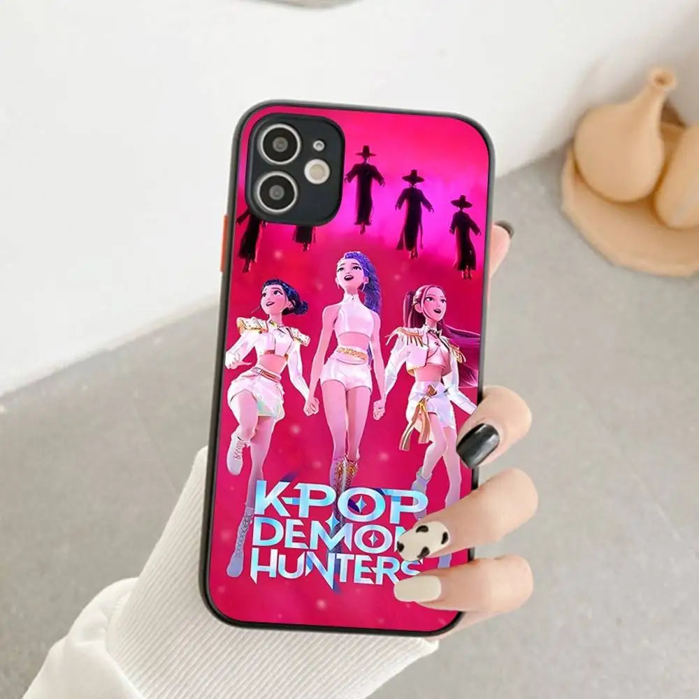 KPop D-Demon H-Hunters Phone Case For iPhone 16 15 14 13 12 11 Pro Max Mini X XS XR SE 7 Plus Shockproof Dustproof Cover Fundas