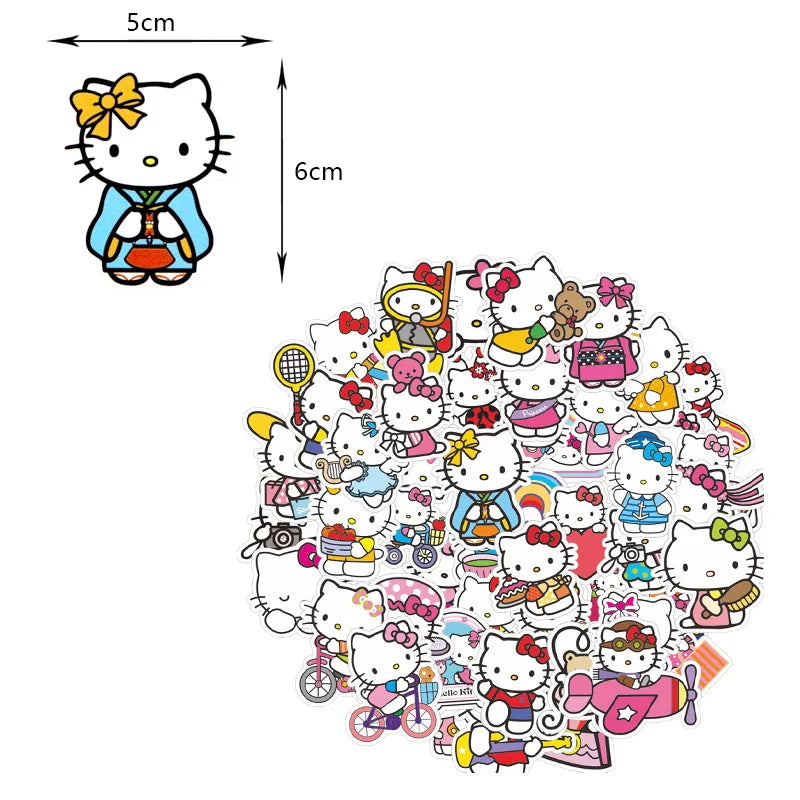 Hello Kitty Birthday Party Decoration Cartoon Cat Kids Aluminum Foil Balloon Disposable Tableware Banner Child Event Supplies