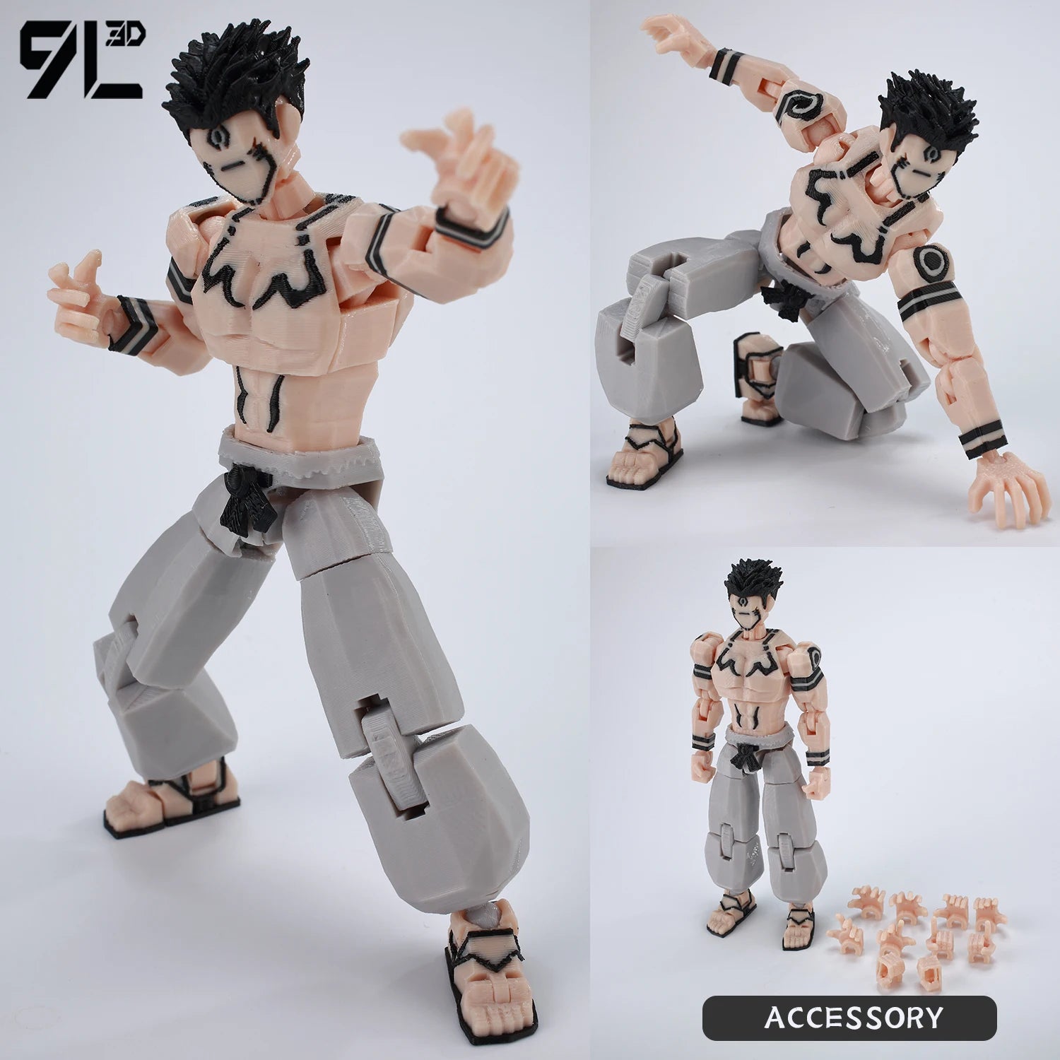 9L3D Printed Anime Jujutsu Kaisen Sukuna Yuji Yuta Satoru Gojo Lucky Dummy 13 Movable Shapeshift Action Figures Mannequin Toys