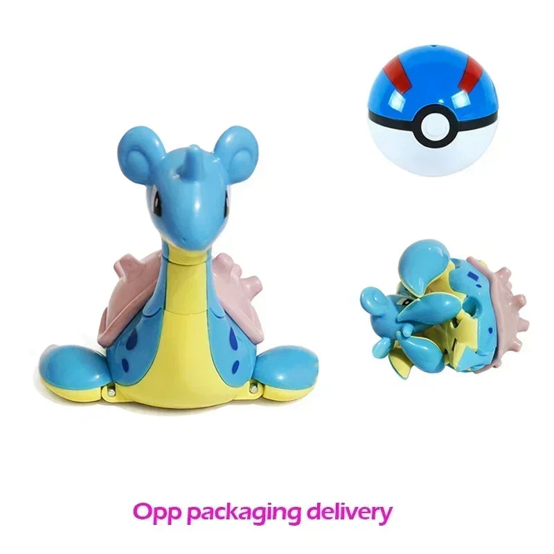 Pokemon Ball Deform Mewtwo Figure Pokeball Action Figurine Pikachu Charizard Gengar Blastoise Greninja Eevee Poke Child Toy Set