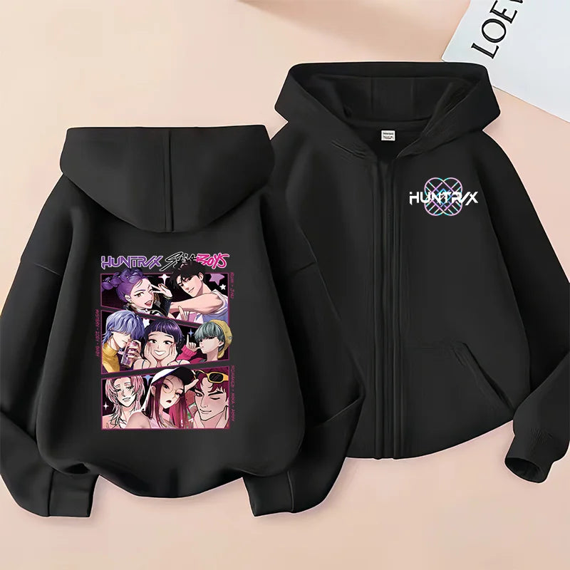 Huntrix Clothing kpop Demon Hunters Hoodie k pop T Shirt Sweatshirt HUNTRX Long Sleeve Jumper Rumi Zoey hoody k-pop Tops Coat