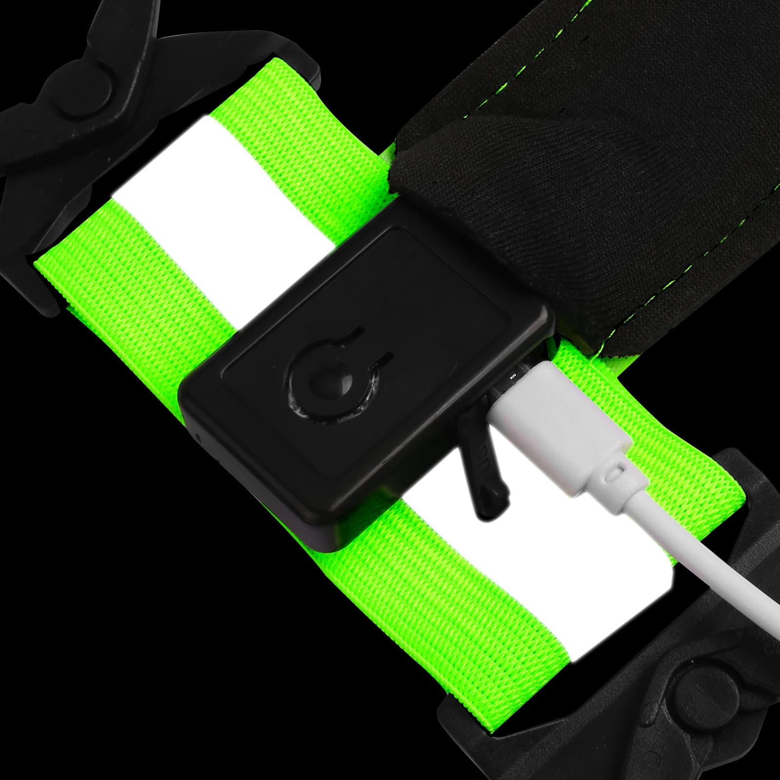 LED Running Vest USB Rechargeable Reflective Glowing Reflector Straps High Visibility Night Running Riding Clothing Elastic Band