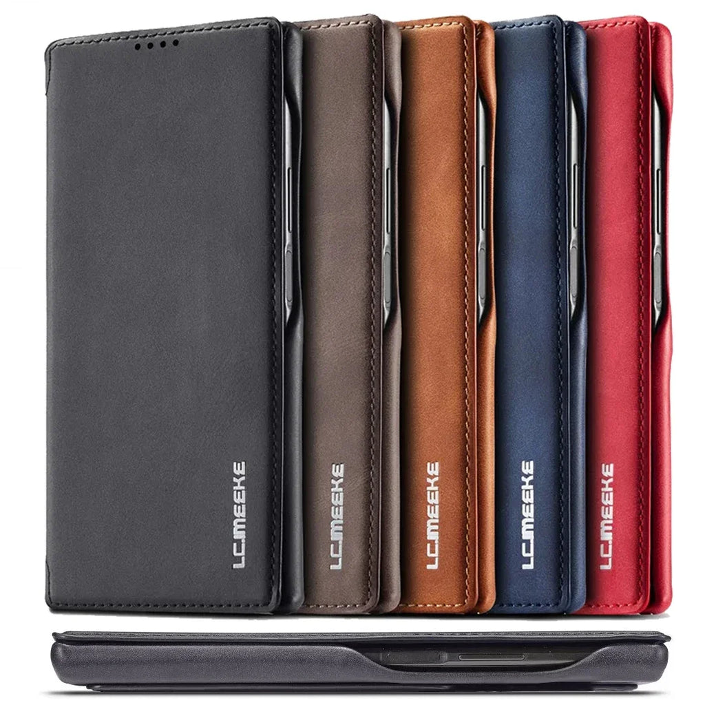 Flip Leather Phone Case For Samsung Galaxy S25 S24 S23 Ultra S22 Plus S21 FE S20 Card Slot Stand Wallet Protect Cover