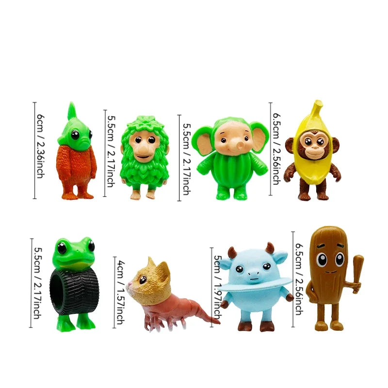 Brainrot Anime Action Figures Tung Tung Tung Sahur Ornaments Figure Funny Meme PVC Toy Model Home Decor Kids Gift