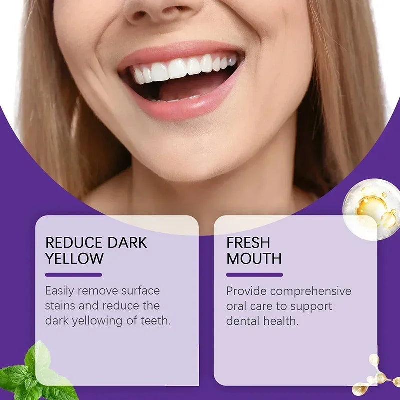 Purple Brightening Powder Enamel-Safe Toothpaste Whitening Powder Strengthen Teeth And Gums Tooth Repair Mineral Powder Gifts