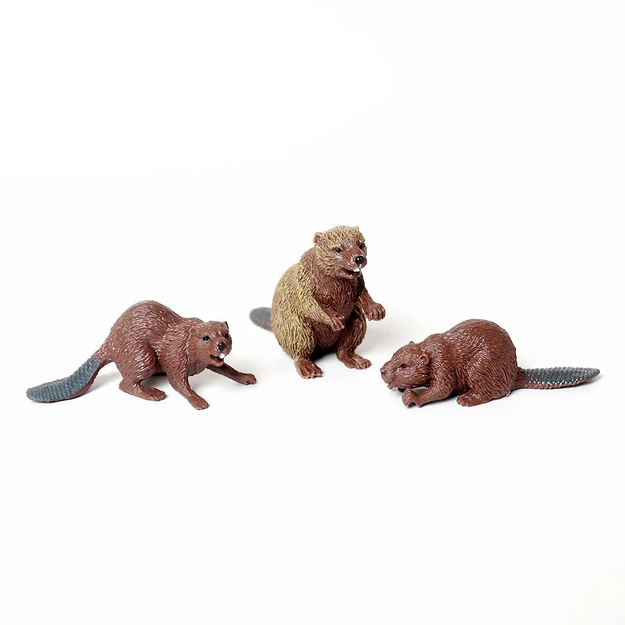 Realistic Woodland Creatures Figurines Toys Raccoon,Beavers ,Badger,Anteater,Platypus Easter Eggs Education Birthday Gift