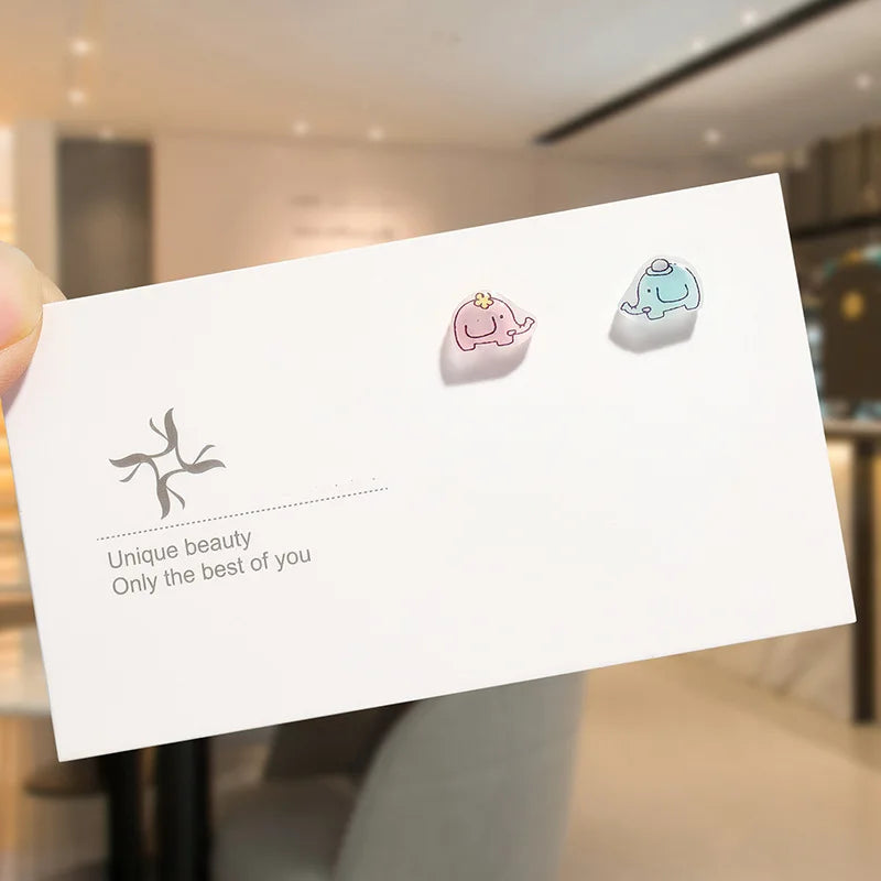 Round Magnetic Non-Piercing Clips on Stud Earrings Cute Fruit Series Stainless Steel Ear Stud Fashion Jewelry Sweet Girls 1 Pair