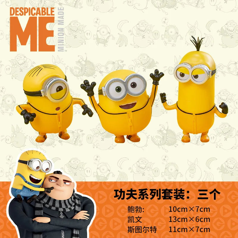 Authentic Full Series Toys Set Miniones Kevin Bob Gru 3d Eye Despicable Miniones With Action Figures Toys For Kids Gifts