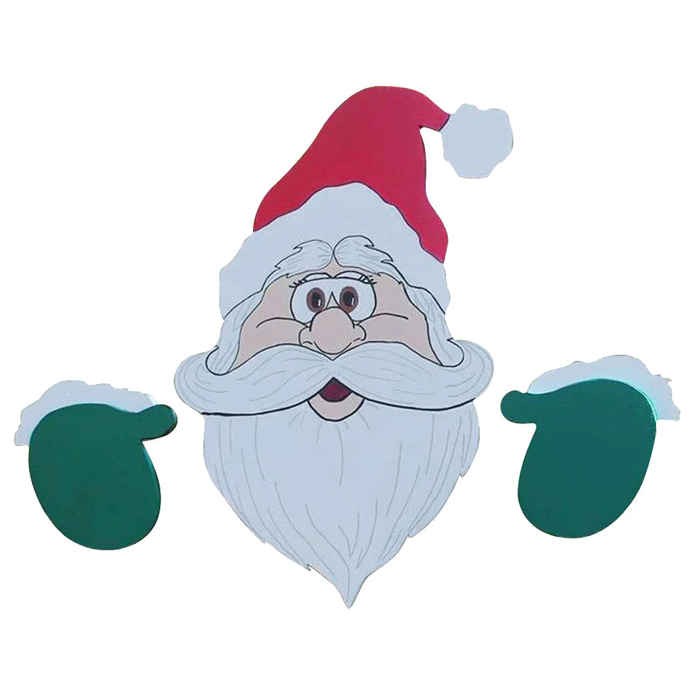 Christmas Outdoor Fence Art Sign Ornament Versatile Peeking Garden Yard Decorations Cute for Garden Yard Patio Decor