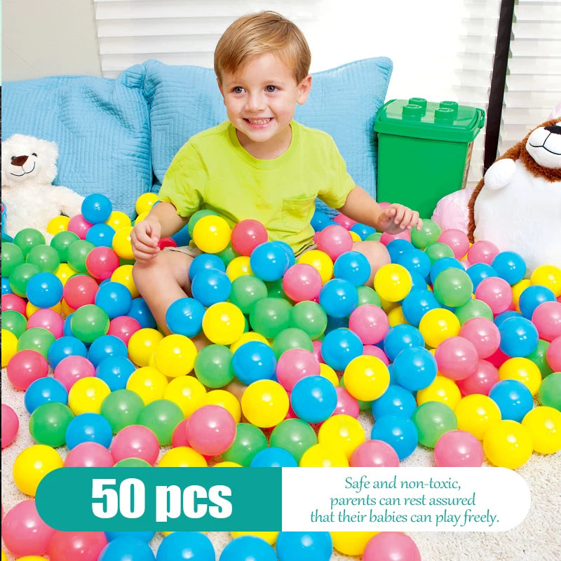 Colorful Baby Plastic Balls Water Pool Ocean Wave Balls Kids Swim Pit With Basketball Hoop Play House Outdoor Tents Toys Props