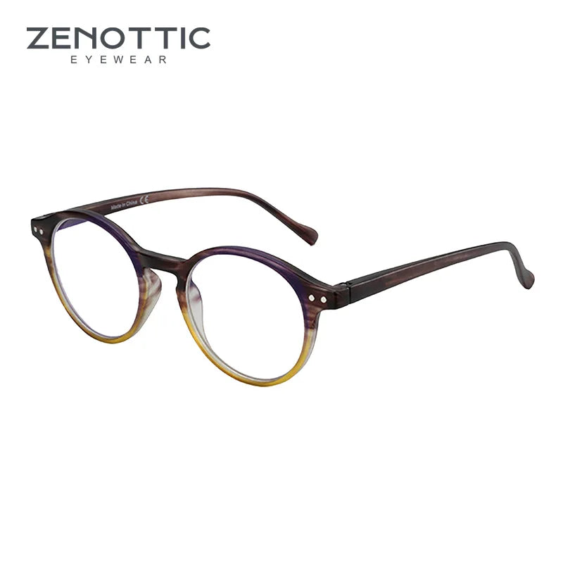 ZENOTTIC 2025 Retro Reading Glasses Anti Blue Light Blocking Readers Fashion Lightweight Eyeglasses Women Men Diopter 0 to 4.0