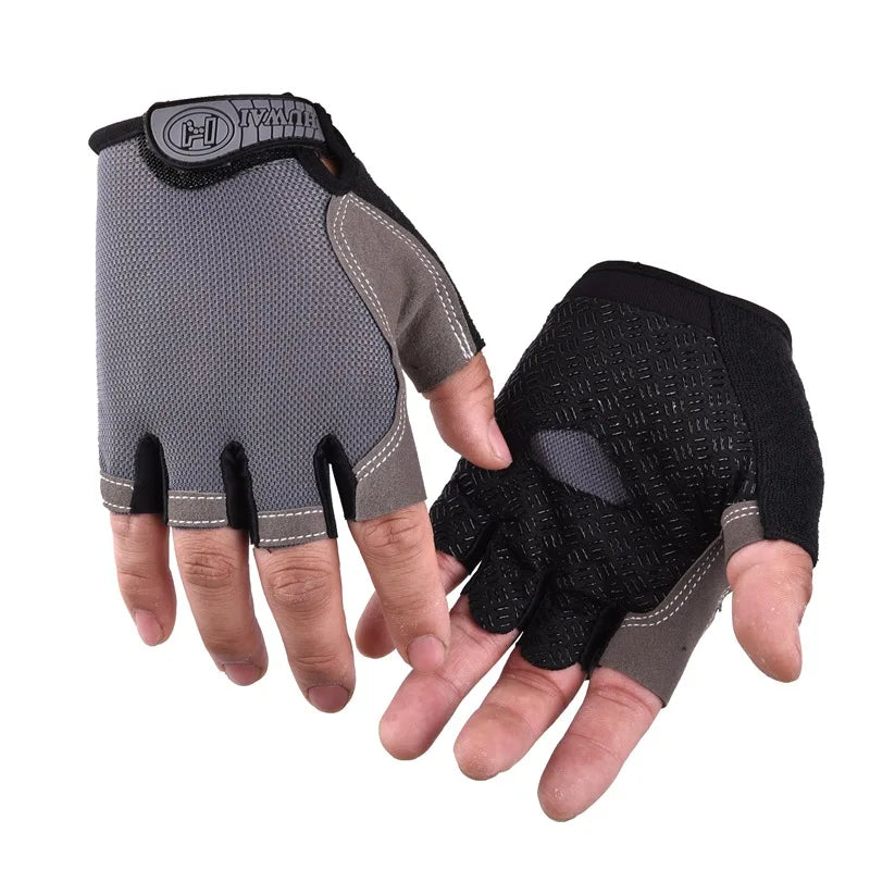 Unisex Half Finger Gloves Cycling Breathable Anti-slip MTB Outdoor Road Bike Gel Biking Gloves Summer Gym Sport Training Gloves