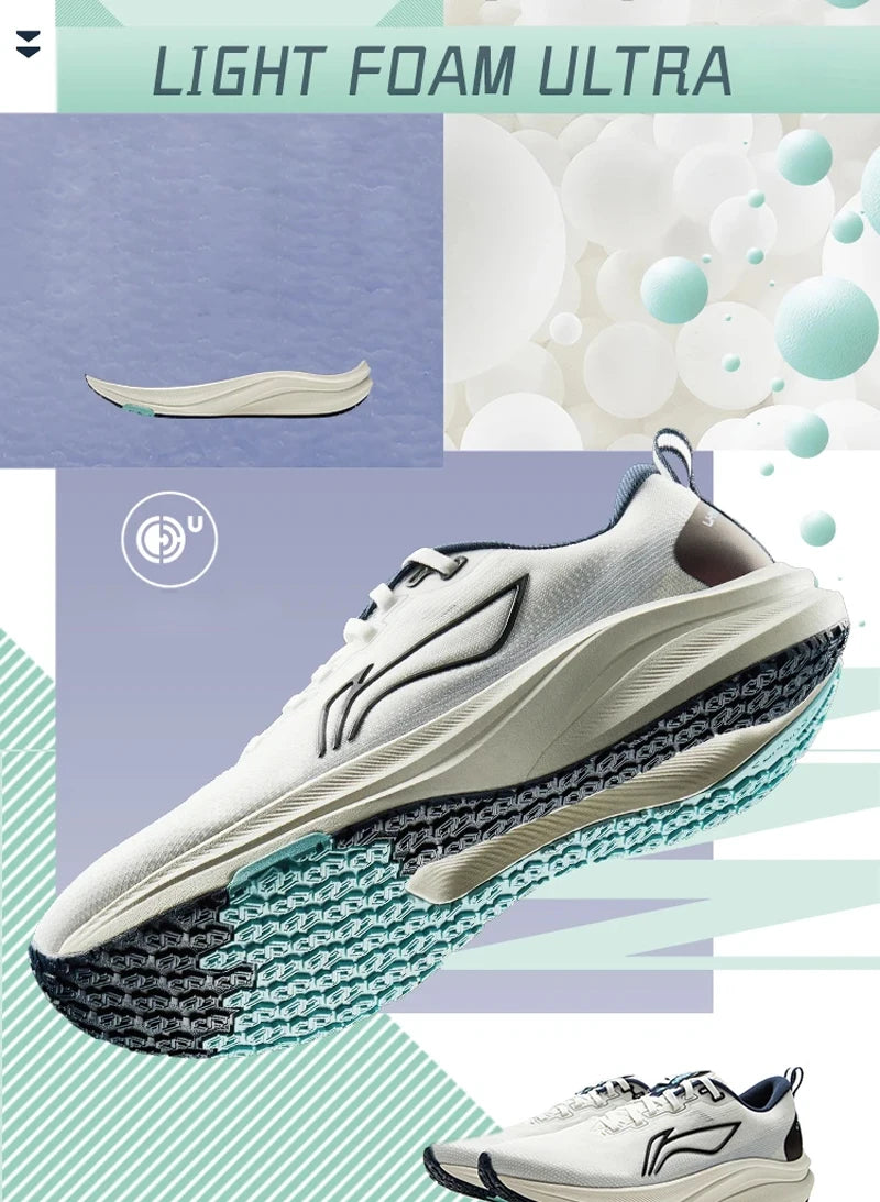 Li-Ning Men RED HARE 8 Racing Running Shoes LIGHT FOAM ULTRA Reflective Cushion Stable Shoes LiNing Light Sneakers ARPV001