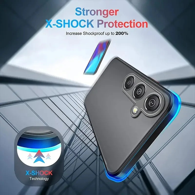 Soft TPU Shockproof Armor Matte Phone Case For Samsung Galaxy S25 S24 S23 S 25 Ultra Plus FE Cases Clear Hard Bumper Back Cover