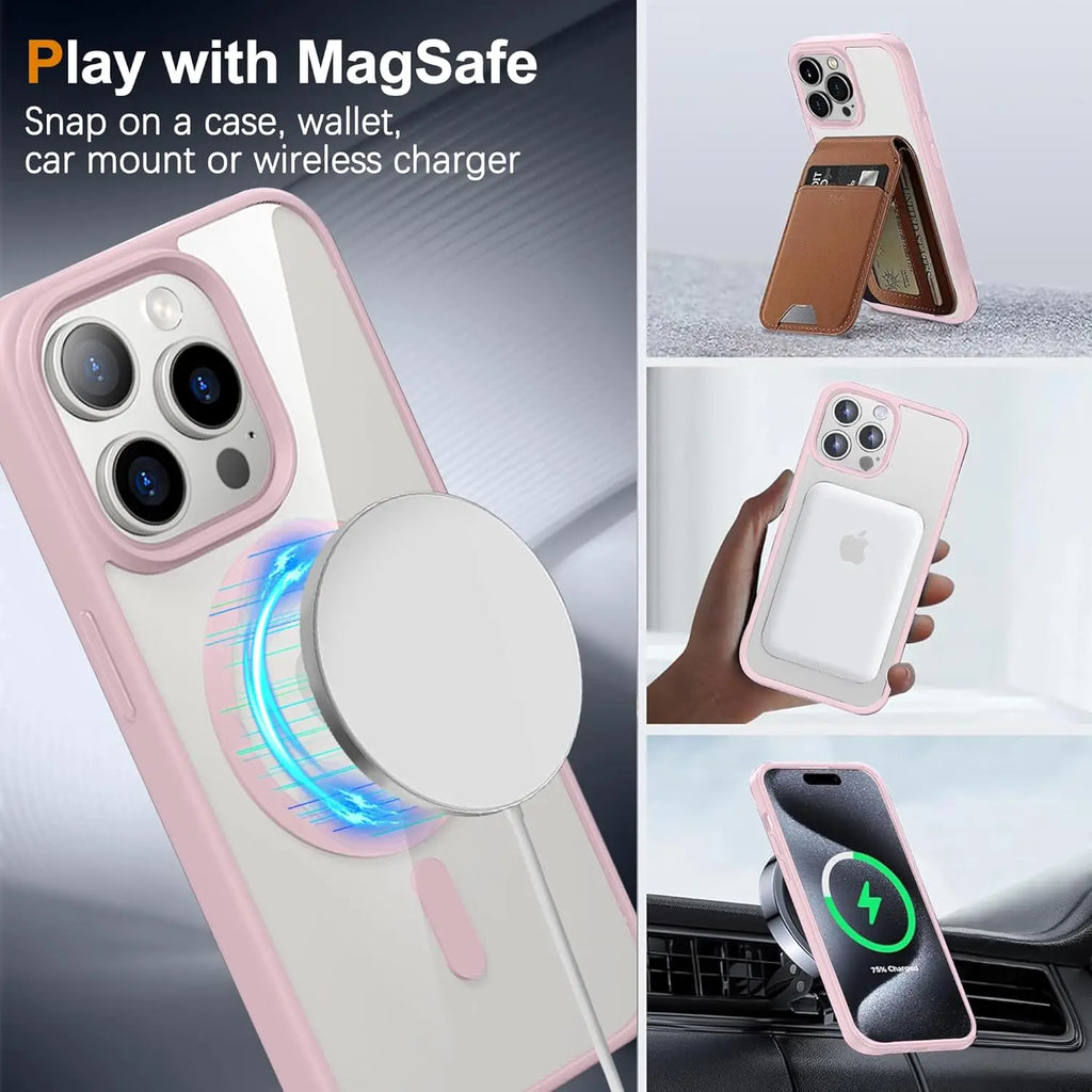 Not Yellowing Case For Magsafe Mag Safe iPhone 15 Pro Max 14 Plus 13 Mini 12 11 X XS XR SE 2022 2020 8 Phone Cover Accessories