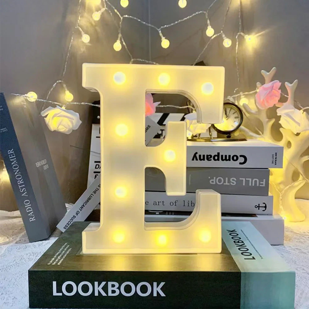 16cm LED Letter Light, Luminous Letter And Number Night Light, Suitable For Home, Bar, Wedding, Birthday Party Decoration