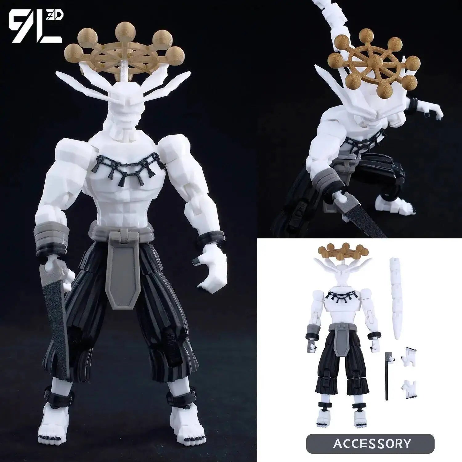 9L3D Printed Anime Jujutsu Kaisen Sukuna Yuji Yuta Satoru Gojo Lucky Dummy 13 Movable Shapeshift Action Figures Mannequin Toys