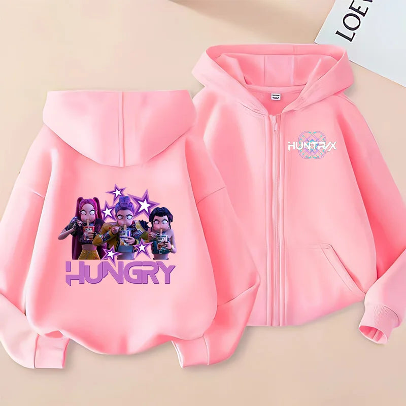 Huntrix Clothing kpop Demon Hunters Hoodie k pop T Shirt Sweatshirt HUNTRX Long Sleeve Jumper Rumi Zoey hoody k-pop Tops Coat