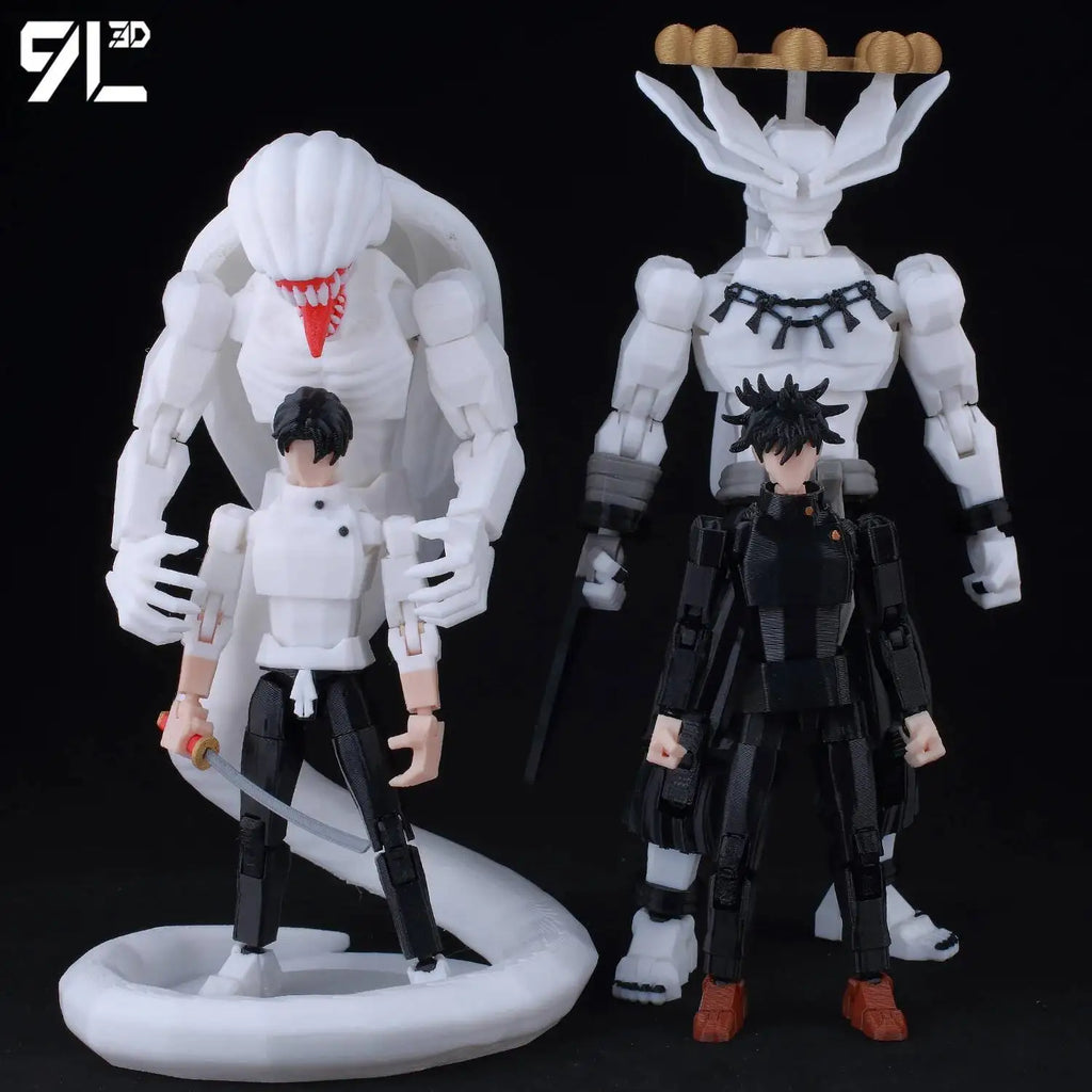 9L3D Printed Anime Jujutsu Kaisen Sukuna Yuji Yuta Satoru Gojo Lucky Dummy 13 Movable Shapeshift Action Figures Mannequin Toys