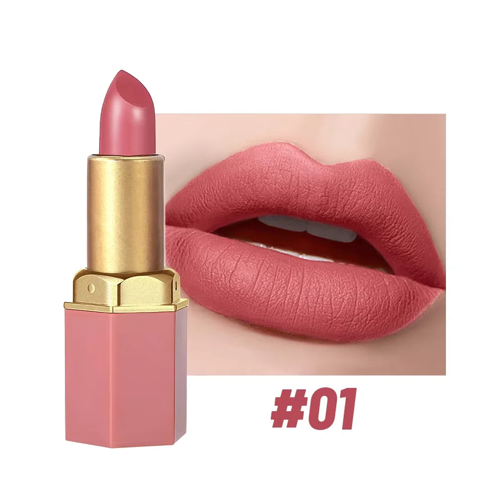 6 Colors Sexy Matte Lipstick Waterproof Long Lasting Color Rendering Non-stick Velvet Lips Liner Pencil Woman Makeup Cosmetics