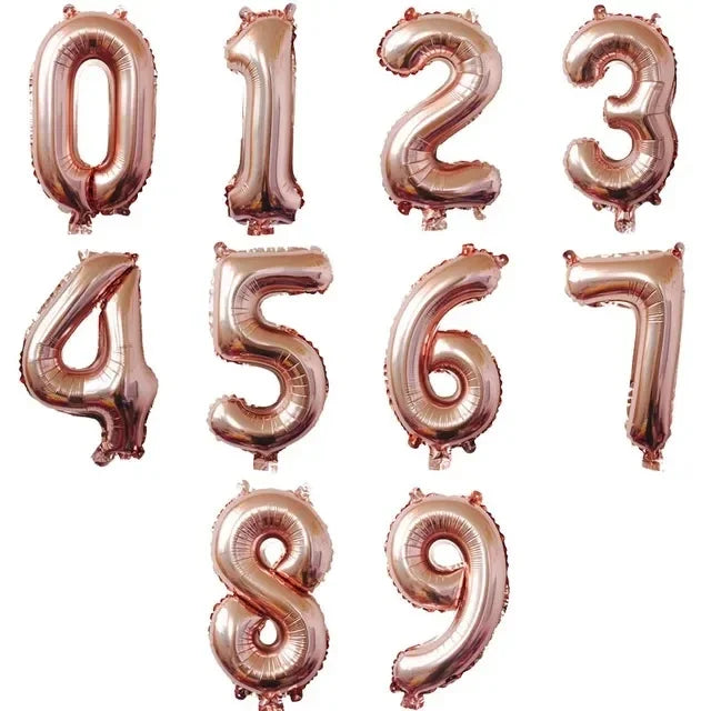 32/40 Inch 0-9  Number Balloons Big Foil Birthday Balloon Helium Child Adult Happy Birthday Wedding Party Decorations Supplies