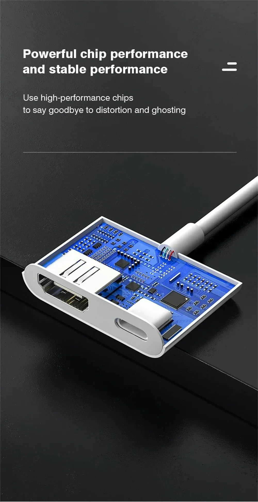 HD 1080P Phone To HDMI-Compatible Projection Cable Adapter Audio Sync Screen Connector For Lightning To HDMI-Compatible Adapter