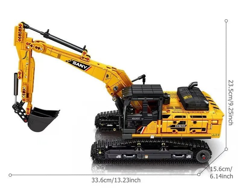 SEMBO BLOCK 1022pcs Excavator Models Building Blocks MOC City Construction Engineering Vehicle Bricks Educational Toys Boys Gift