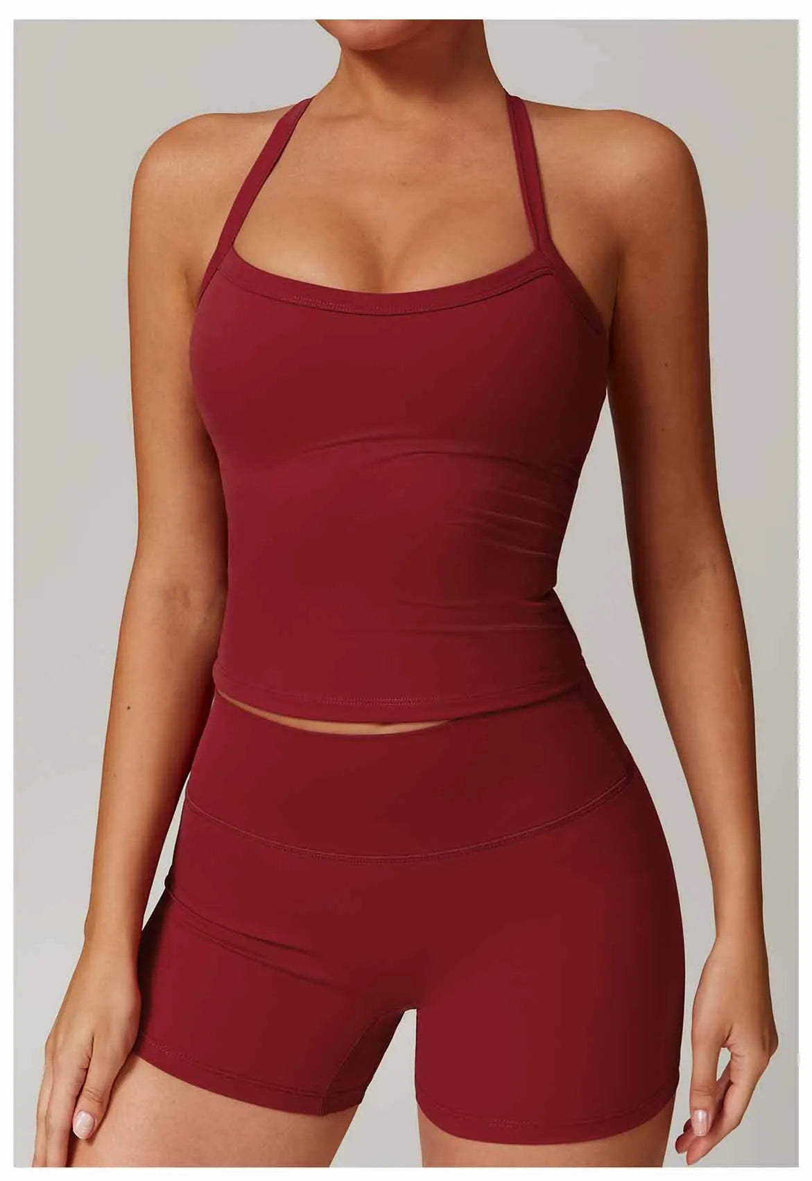 Women Cross Back Yoga Top Breathable Shockproof Sports Vest Fitness Sport Bra With Padded Gym Crop Top Running Active Sportswear