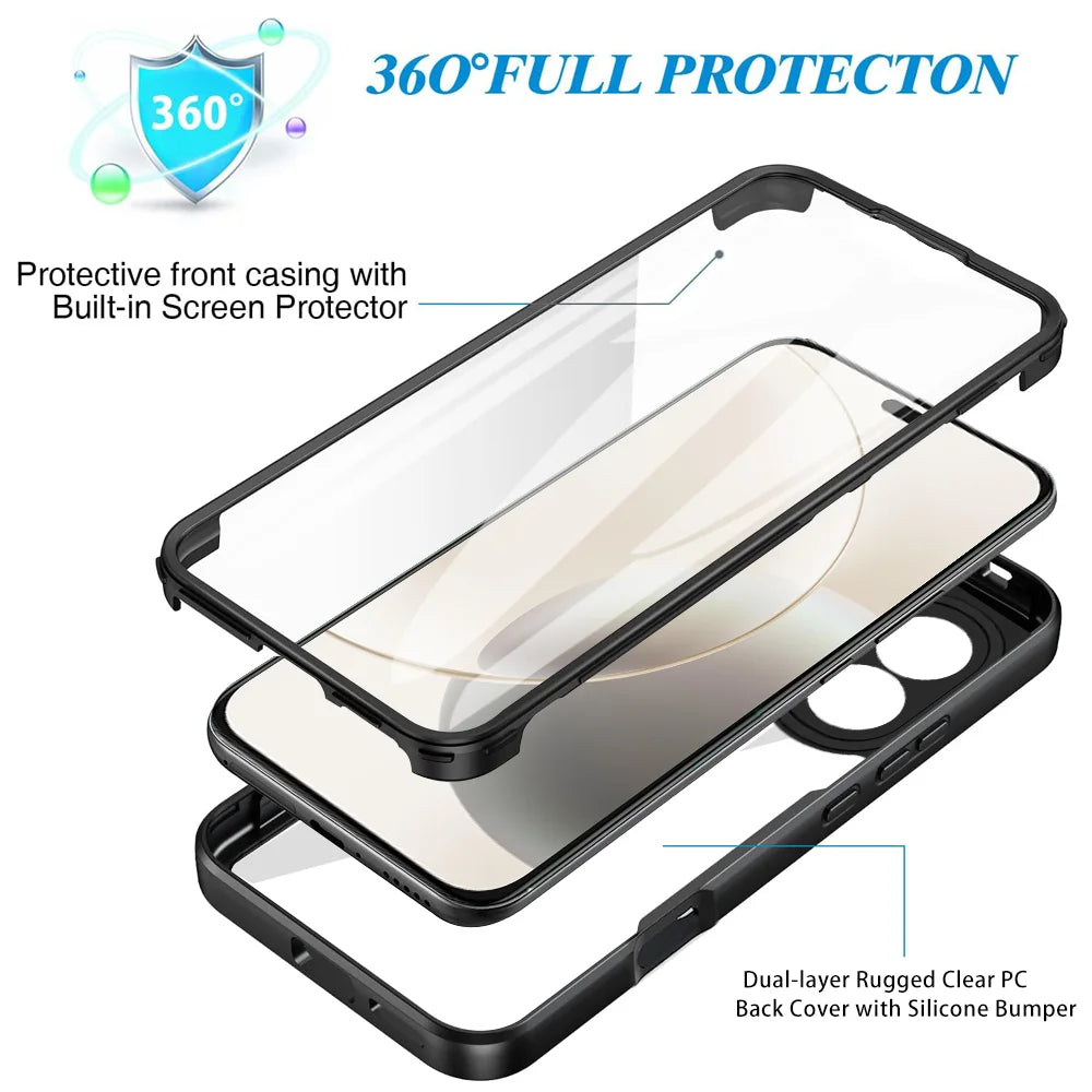 For Honor 400 Lite 5G Case 360 Full Protect Phone Cover For Honor400 Lite Honor400Lite Clear Screen With Silicone Bumper Funda